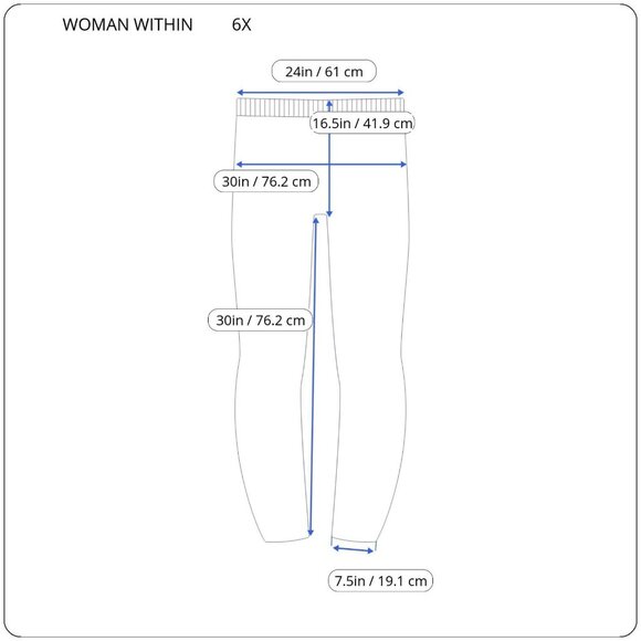 Woman Within Womens Pants 6X Plus Pull On Purple Comfort Waist sl29e - Picture 2 of 9
